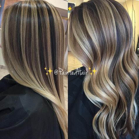 Patricia Nikole on Instagram: “✨😍Cookies & Cream toned ✨PaintedHair✨Straight & Waved🌊❤️.. Can you guess how many sessions this took? 1️⃣,2️⃣,3️⃣, or 4️⃣👩🏻‍🎨? Comment…” Thick Blonde Highlights, Ideas Pelo, Make Brown, Instagram Cookies, Brown Hair Shades, Cute Hair Colors, Cookies Cream, Fabulous Hair, Boring Hair