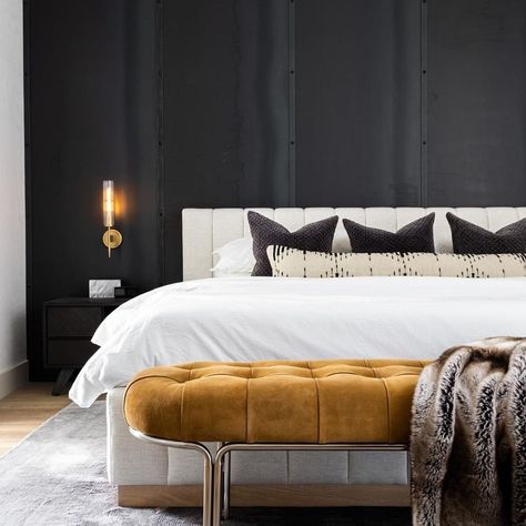 CB2 on Instagram: “@iconicdesignbuild created a zen bedroom with the perfect mix of materials.  now through august 31, we're celebrating the interior design…” Cb2 Bedroom, Masculine Bedroom Decor, Zen Bedroom, Top Interior Designers, Interior Design Trends, Guest Bedroom, Interior Design Bedroom, Modern Bedroom, Bedroom Inspirations