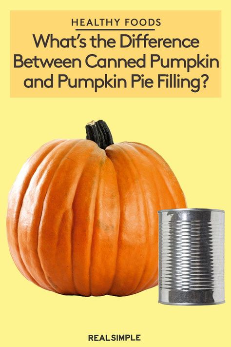 What’s the Difference Between Canned Pumpkin and Pumpkin Pie Filling? | Learn the difference between canned pumpkin and pumpkin pie filling mix along with discovering what pumpkin pie filling option is the most healthy for you. Click here to read more about healthy food options approved by nutrition professionals. #recipes #recipeideas #realsimple #pumpkinrecipes #pumpkinideas Recipes For Canned Pumpkin Pie Filling, Pumpkin Pie Using Canned Pumpkin, Canned Pumpkin Pie Filling Recipes Easy, How To Make Pumpkin Pie Filling From Canned Pumpkin, Pumpkin Pie Filling Recipe Easy, Pumpkin Pie Filling From Real Pumpkin, How To Prepare Pie Pumpkins, Pumpkin Nutrition, Libbys Pumpkin Pie