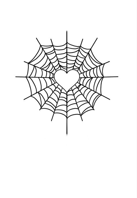 Tattoo Heart Shaped Web Tattoo, Spider Web Knee Tattoo Stencil, Web Heart Drawing, Spider Heart Drawing, Heart Cobweb Tattoo, Heart Web, Heart Web Tattoo, Heart With Spider Web Tattoo, Spider Web With Heart