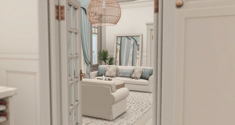 f a r f a l l a ♡ / #sims 4 interior Sims 4 Interior, Japandi Dining, Greek Revival, Sims 4 Build, Sims Community, Maxis Match, Guest Bathroom, Master Suite, Sims 4