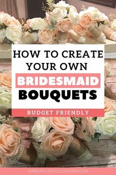 Brides Made Bouquet, Making Own Wedding Bouquet, Diy Bridesmaid Flower Bouquet, Wedding Bouquets On A Budget, Silk Bridesmaid Bouquet, Bridesmaid Flower Bouquets Rustic, How To Make A Bouquet With Fake Flowers Diy Wedding, How To Make Fake Bouquets, How To Make Wedding Bouquets With Fake Flowers