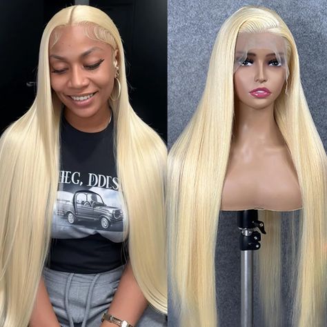 PRICES MAY VARY. 613 Lace Front Wig Human Hair Quality: 100% brazilian virgin human hair wigs, high quality hd lace front wigs human hair. Super soft and natural looking, minimal shedding, tangle free. Glueless wigs human hair pre plucked with natural hairline, more baby hair around makes it more natural and beautiful. Blonde Lace Front Wigs Human Hair Advantage: 613 hd lace frontal wig is invisible, soft, breathable and comfortable. can be dyed, permed, bleached and restyled as your needs, so y 613 Blonde Wig, 613 Wig, Human Hair Wigs Blonde, Blonde Lace Front Wigs, Straight Lace Front Wigs, Hair Quality, Blonde Wig, Straight Wig, Wig Accessories