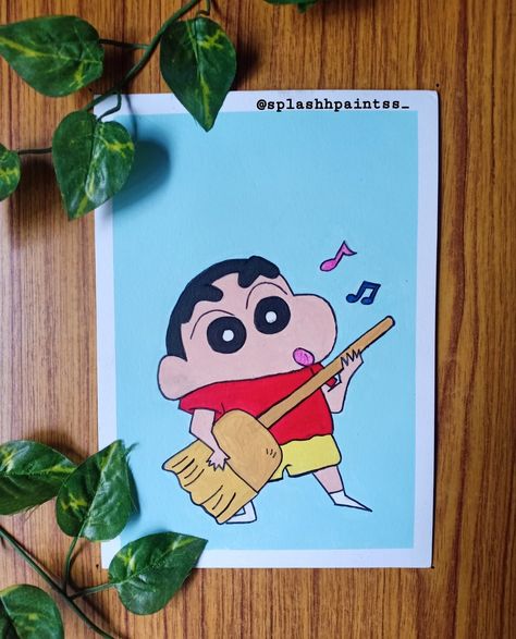 #shinchanpainting Shinchan Painting Ideas, Shinchan Painting Easy, Crayon Shin Chan Drawing, Shinchan Mini Canvas Painting, Shin Chan Painting, Shinchan Art Drawing, Shinchan Mandala Art, Shinchan Drawing Pencil, Shinchan Canvas Painting