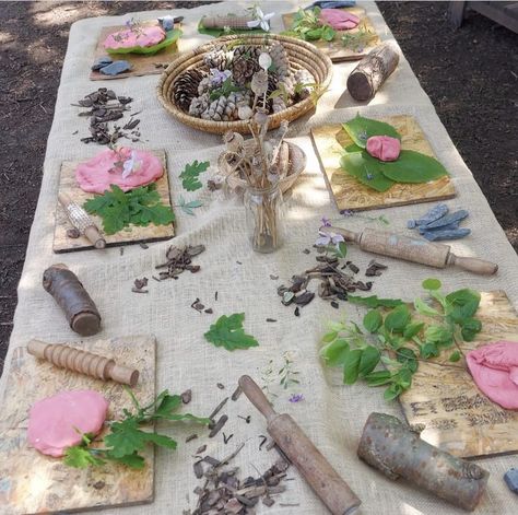 Reggio Emilia Sensory Activities, Spring Reggio Emilia, Nature Provacations, Nature Sensory Play, Nature Activities For Toddlers, Reggio Provocations, Natural Food Dyes, Natural Play Dough, Rolled Beeswax Candles