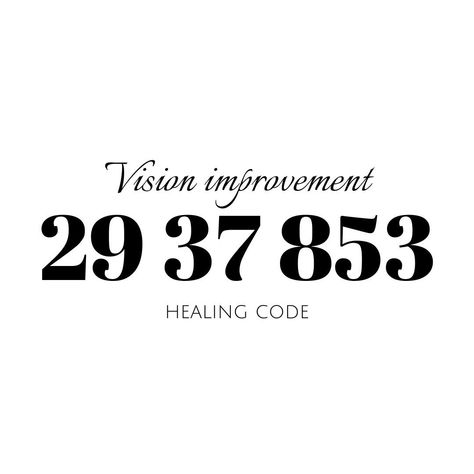 ✨ Improve Your Vision with Healing Code 29 37 853 ✨ This powerful code is designed to support and enhance your vision, helping you see the world more clearly. To use healing codes, replicate the numbers exactly, including the spaces. Place the codes in your energy field by writing them in the air, carrying them on a note, or drawing them on your body. The codes work regardless of where they are placed. Remember, intent and energy are key, and support from Archangel Raphael and Divine Mother... Money Vision Board, Archangel Raphael, Healing Codes, Divine Mother, Secret Code, Energy Field, Reiki Healing, The Numbers, See The World