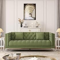 Silver Sofa, Tufted Couch, Couches For Living Room, Gorgeous Sofas, Modern Sofa Couch, Green Couch, Modern Sofa Living Room, Sectional Sofas Living Room, Velvet Couch