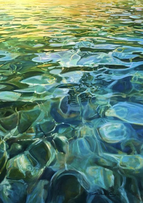 Water Images, Water Ripples, Water Reflections, Water Photography, Water Art, A Level Art, Water Painting, Seascape Paintings, Acrylic Paintings