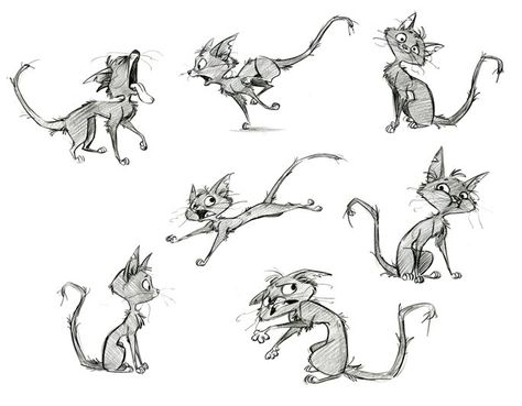 Living Lines Library: Bolt (2008) - Concept Art via PinCG.com Images Of Cats, 캐릭터 드로잉, Cat Character, Concept Art Drawing, Cats Illustration, Character Design Animation, Animal Sketches, Cartoon Character Design, Character Design References