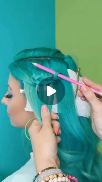 Hair Color Clique on Instagram: "Styling Color 🐳 ✏️ Pencil Braid hack 
By @xomerlissa" Hair With Pencil, Braid Hack, Braided Hair, Color Pencil, April 26, Braided Hairstyles, Hair Color, Braids, Pencil