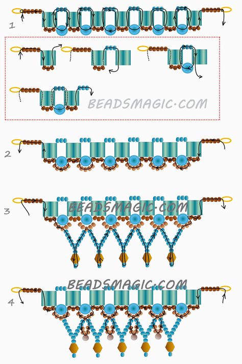 Superduo Necklace Patterns Free, Tila Bead Patterns Free, Tila Bead Necklace, Two Hole Bead Patterns Free, Tila Beads Tutorial Free Pattern, Tila Necklace, Beading Necklace, Seed Bead Tutorials, Beads Magic