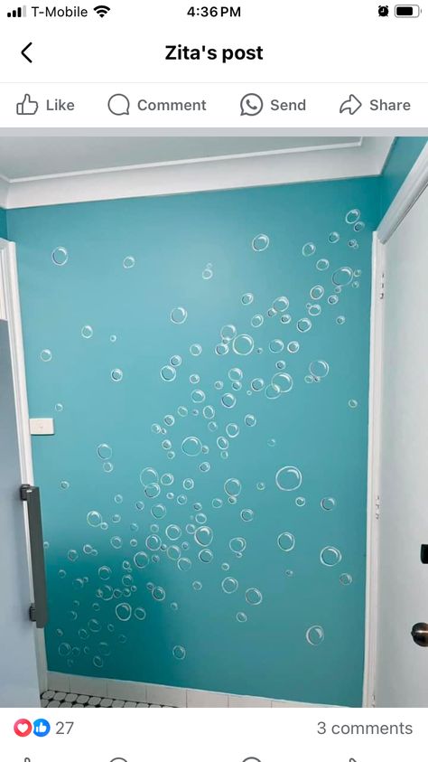 Bubble Mural, House Laundry Room, Esthetician Room, Kids Camp, Mudroom Entryway, Bubble Painting, Bubble Wall, Waiting Rooms, Camping With Kids