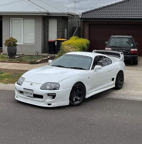 White Supra, Ultimate Garage, Toyota Supra Mk4, Jdm Wallpaper, Best Jdm Cars, Aesthetic Life, Pretty Cars, Tuner Cars, Dream Garage