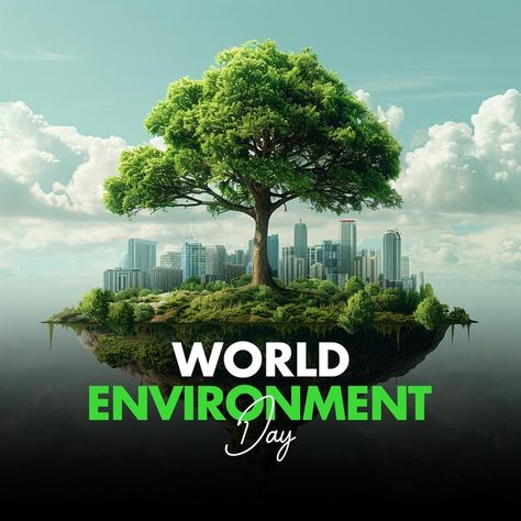 A poster for world environment with a tr... | Premium Psd #Freepik #psd World Environment Day Creative, Sustainability Poster, World Environment Day Poster, World Environment Day Posters, Friendship Photography, World Photography Day, Save Environment, Environment Protection, Beauty Planet