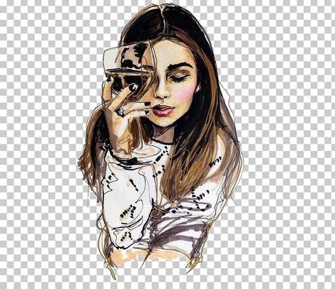 Art Amour, Couple Drawing, Siluete Umane, Seni Cat Air, A Glass Of Wine, Wow Art, Fete Anime, Glass Of Wine, Art And Illustration