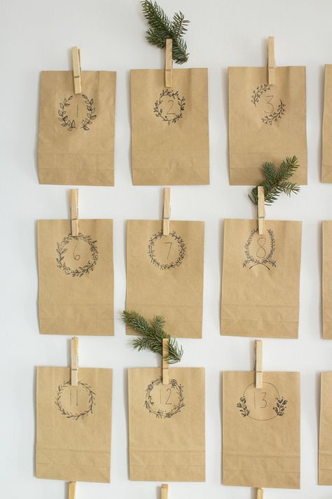 Paper Bag Advent Calendar Diy, Paper Bag Advent Calendar, Paper Bag Walls, Advent Calendar Paper, Bag Advent Calendar, Advent Calendar Ideas Diy, Advent Calendar Diy, Monika Hibbs, Advent Calendar Ideas