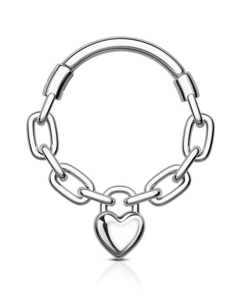 PRICES MAY VARY. [Design] This Septum Ring Adopted the Chain with the Heart Design, It symbolizes eternal love. [Gauge Size] 16G = 1.2MM; Hoop Diameter: 10MM; Easy to Wear on and take off. [Material] This Septum Ring is made of the 316L Stainless steel Material, Hypoallergenic, Friendly to your Sensitive Skin. [About Agrewd] Agrewd is a Brand about Body Piercing Jewelry, We aim to creat the Various Styles and High Quailty Products. We're willing to listen to your idea about piercing jewelry and Tiny Septum Piercing, Cool Septum Jewelry, Heart Septum, Chain Septum, Cute Septum Rings, Piercing Lip, Titanium Piercing, Septum Piercing Jewelry, Septum Hoop