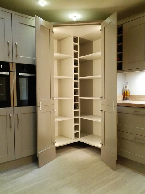 Walk In Larder, Corner Larder, Cabinet Colours, Kitchen Plinth, Larder Unit, Kitchen Range, Kitchen Corner, Corner Unit, Cabinet Colors