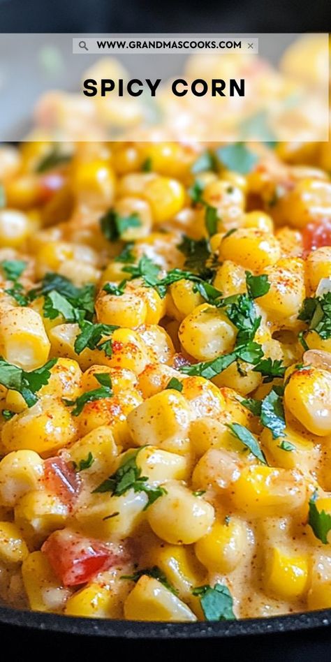 This fire-roasted spicy corn is smoky, zesty, and packed with flavor. The perfect addition to any barbecue or taco night! Corn For Tacos, Flavorful Chili Recipe, Fire Roasted Corn, Spicy Corn, Corn Dishes, Roasted Corn, Taco Night, Fire Roasted, Fresh Corn