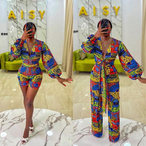 Ankara Wrap Top Styles, Wrap Top And Palazzo Pants, Wrap Top Styles, Ankara Wrap Top, Top And Palazzo Pants, Office Wears, Beautiful Ankara Styles, African Fabric Dress, Short African Dresses