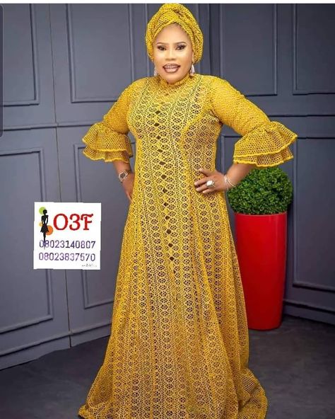 igbalode fashion&style’s Instagram post: “💛💛💛💛#Fashion😘☺️💫💫 #style 💛💛💛💛#igbalodefashion&style” Free Lace Gown Styles Nigerian, Kaftan Ideas, Kaftan Lace, Nigerian Lace Dress, Women Gown, Lace Kaftan, Nigerian Outfits, Nigerian Lace Styles Dress, Native Wears