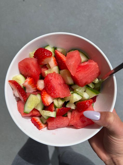 Strawberry Slice, Summer Salad, Summer Salads, Cucumber, Watermelon, Salad