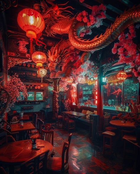 Pub Interior, Bar Interior Design, Happy Lunar New Year, Halloween Everyday, Bar Interior, Princess Mononoke, Howls Moving Castle, Lunar New Year, Chinese Restaurant