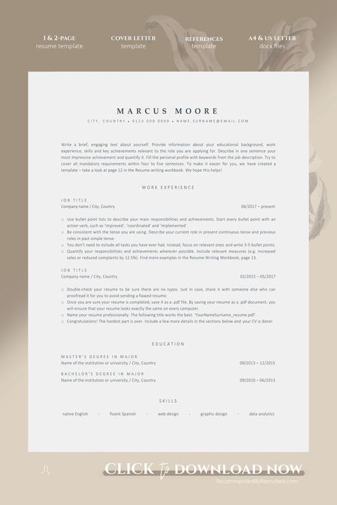 ... Clean Cv Design, Finance Cv Template, Resume Ats Friendly, Aesthetic Resume Template, One Column Resume, Ats Friendly Resume Template Free, Ats Cv Template, Ats Resume Template Free, Ats Resume Template