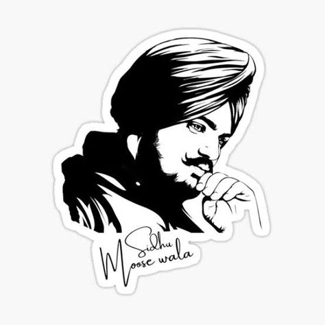 Sidhu Moose Wala Png Photo, Sidhu Moose Wala Sticker, Jatt Life Logo, Photo To Stencil, Sidhu Moose Wala Logo Wallpaper, Sidhu Moose Wala Logo, Legend Logo, Black Pen Drawing, New Album Song