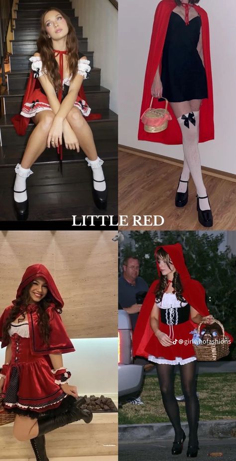 Red Riding Hood Costume Diy, Terrifying Halloween Costumes, Halloween Costumes Brunette, Diy Group Halloween Costumes, Iconic Halloween Costumes, Halloween Costumes 2022, Cute Group Halloween Costumes, Hot Halloween Outfits, Halloween Coustumes