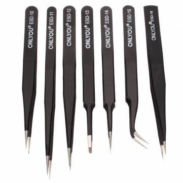 7pcs BGA Precision Tweezer Set Antistatic Tweezers Stainless Tweezers Drill Bit Sharpeners, Tonga, Goods And Service Tax, Zimbabwe, Tweezers, Pliers, Arduino, Leather Working, Eyelash Extensions