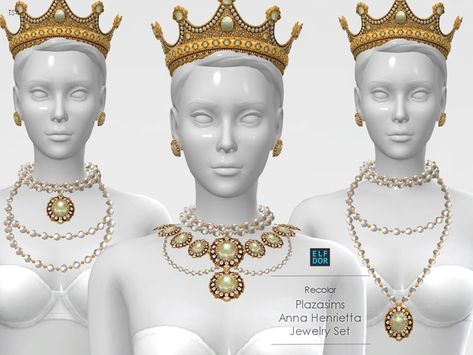 Plazasims Anna Henrietta Necklaces RC | Patreon Sims 4 Royal Cc, Sims 4 Royal, Anna Henrietta, Sims Pets, Sims Medieval, Royal Clothes, Sims 4 Body Mods, Sims 4 Teen, Sims Four