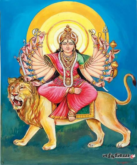 Chandika Devi, Shakti Maa, Goddess Images, Goddess Kali Images, Lord Shiva Sketch, Devi Maa, Vintage Art Paintings, Kali Hindu, Landscape Design Drawings