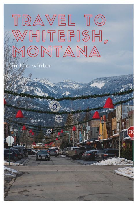 Here is your travel guide for all things Whitefish, Montana. Included are suggestions for places to stay, things to do, sights to see and a list of our favorite local restaurants and breweries as well as some tips if you plan to go to Whitefish Mountain Resort or Glacier National Park. Everything you need to know to plan your next winter vacation! Whitefish Mountain Resort, Things To Do In Whitefish Montana, Glacier National Park Winter, Whitefish Montana Restaurants, Whitefish Montana Winter, Winter Honeymoon, Flathead Lake Montana, Winter Family Vacations, Montana Lakes