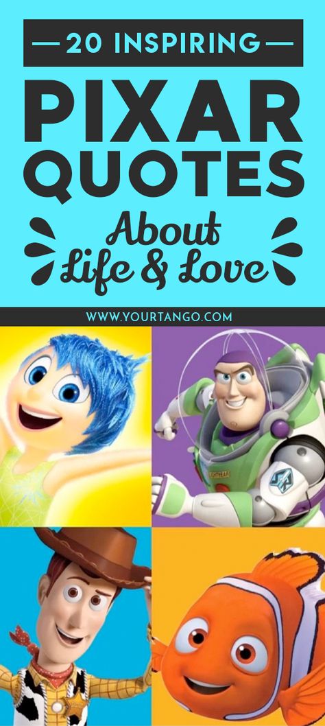 #Pixar #films and #Disney #movies are entertaining, but we can learn important #lifelessons from them, too. These inspirational Disney Pixar #quotes about life and #love are from the most iconic family movies we all grew up watching. #yourtango | Follow us on Pinterest: www.pinterest.com/yourtango | Quotes From Pixar Movies, Quotes From Disney Movies Life Lessons, Cars Movie Quotes Disney, Pixar Quotes Funny, Cute Movie Quotes Love, Disney Letterboard Quotes, Disney Inspirational Quotes Motivation, Family Quotes Disney, Graduation Quotes From Movies