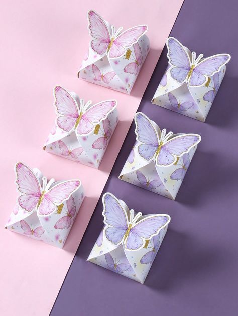 12Pcs Mix Style  Butterfly Gift Packaging Bag, Birthday Wedding Festival Party Decor Gift Box Gift Packaging Box Gift Wrapping Supplies Multicolor    Paper Animal    Event & Party Supplies, size features are:Bust: ,Length: ,Sleeve Length: Box Gift Wrapping, Diy Graduation, Gift Wrap Box, Butterfly Style, Fiesta Baby Shower, Butterfly Gifts, Holiday Party Gift, Graduation Diy, Packaging Bag