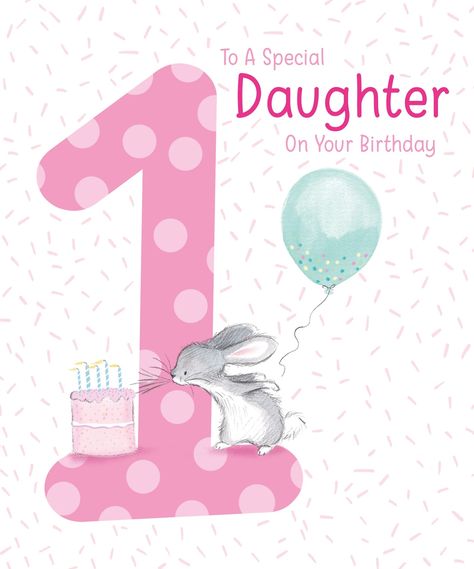 Daughter 1st Birthday, Birthday Card Message, Letter Stamp, 1st Birthday Card, Birthday Card Messages, Cherry Orchard, Daughter Birthday Cards, 1st Birthday Cards, Letter Stamps