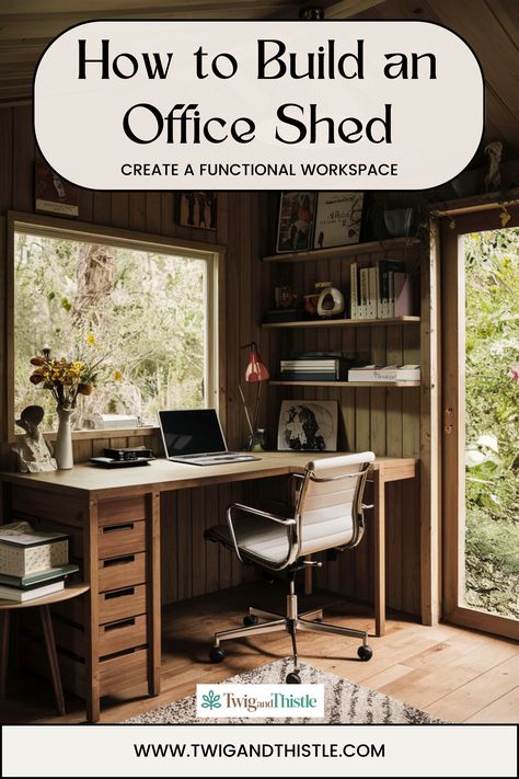 Office Shed Shed Office Ideas Backyards, Diy Office Shed, Office Sheds Backyard, Shed Office Ideas, Backyard Office Shed, Shed Blueprints, Functional Office, Office Shed, Shed Office