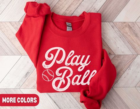 Play Ball Sweatshirt Baseball Mom Sweatshirt Retro Baseball Mama Shirt Mother's Day Gift Game Day tshirt for Moms Raising Ballers Hey Batter Tball Mom Outfits, Baseball Mom Sweatshirt, Play Ball Shirt, Cricket Shirts, Baseball Mom Outfits, Raising Ballers, Police Shirts, Baseball Sweatshirts, Baseball Mom Shirt