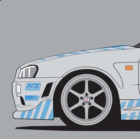 Skyline Drawing, 2fast And 2furious, R34 Skyline, Skyline Gtr R34, R34 Gtr, Paul Walker Photos, Sports Car Wallpaper, Skyline R34, Cool Car Drawings