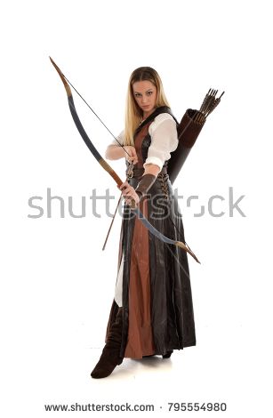 Archer Pose, Female Action Poses, White Studio Background, Bow Pose, Warrior Pose, Action Pose Reference, Anatomy Poses, Bow And Arrow, Body Reference Poses