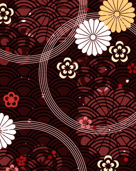 Haori Pattern Design, Kimono Design Pattern, Kimono Wallpaper, Kimono Pattern Design, Japon Illustration, Textile Pattern Design, Kimono Pattern, Apple Watch Wallpaper, Japanese Flowers