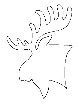 Moose Head Pattern Moose Pattern Free Printable, Moose Embroidery Pattern, Animal Templates Printable Free Pattern, Outline Animals, Coloring Crafts, Printable String Art Patterns, Moose Silhouette, Moose Head, Tooling Patterns