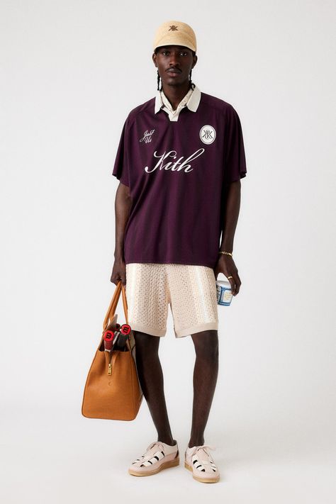 Kith Pre-Fall 2024 Fashion Show | Vogue Baseball Jersey Outfit, Campus Outfit, Football Fashion, Black Men Street Fashion, Vintage Baby Clothes, Men Street Fashion, Jersey Outfit, Mens Trends, Sporty And Rich