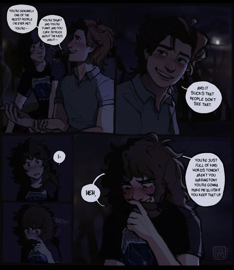 Steve X Eddie Comic, Steddie Fanart Bottom Eddie, Steddie Fanart, Stranger Danger, Stranger Things Steve, Stranger Things Art, Stranger Things Characters, Eddie Munson, Stranger Things Funny