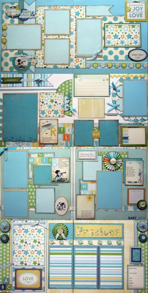 Scrapbook Page Layouts Ideas, Baby Boy Scrapbook Layouts, Scrapbook Bebe, Bridal Shower Scrapbook, Boy Scrapbook Layouts, Paper Bag Scrapbook, Scrapbook Pictures, Baby Scrapbook Pages, Scrapbooking Layouts Baby