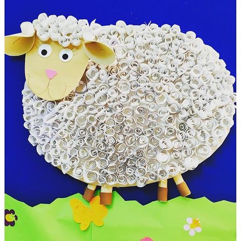 Sheep Preschool, Rainbow Craft Ideas, Flower Craft Paper, Craft Ideas For Preschoolers, Clown Crafts, Sheep Nursery, Nursery Rhymes Preschool, Daycare School, Sheep Crafts