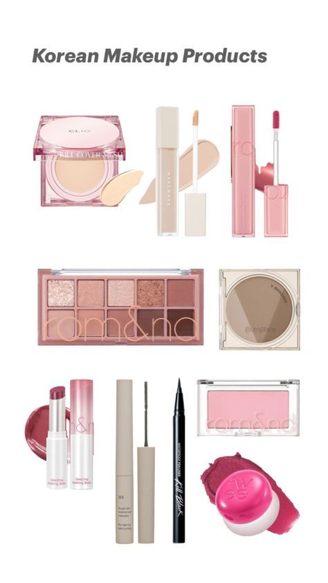 Korean Makeup Products Aesthetic Korean Makeup Products Aesthetic, Japanese Makeup Products, Wonyoung Makeup, Korean Makeup Products, Makeup Products Aesthetic, Products Aesthetic, Coquette Fashion, Candle Table Decorations, Makeup Artist Tips