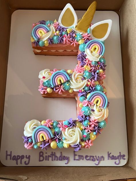 Number Three Birthday Cake, Number 3 Rainbow Cake, Number 3 Unicorn Cake, Number 5 Unicorn Cake, Rainbow Number Cake, Unicorn Number Cake, Unicorn Letters, Unicorn Alphabet, Flamingo Birthday Cake