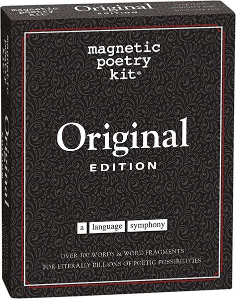 Amazon.com: Magnetic Poetry Original Kit (Tin) : Dave Kapell: Toys & Games Magnetic Poetry, Word Cat, Uncommon Words, Meaningful Lyrics, Magnetic Letters, 100 Words, Poetry Words, Writers Block, Kits For Kids